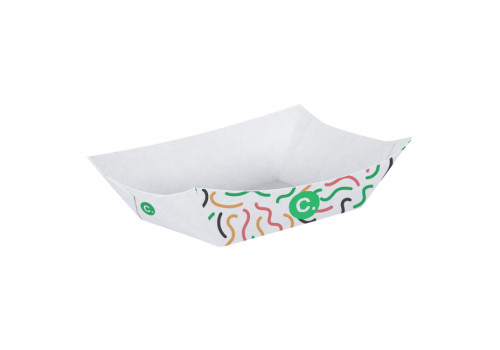 Barquette personnalisée en carton 1100 mL - Impression jusqu'à 4 couleurs