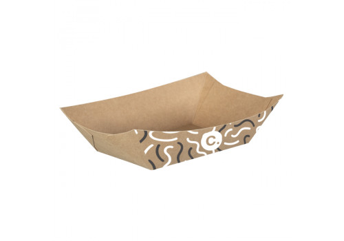 Barquette personnalisée en carton 1100 mL - Impression jusqu'à 4 couleurs