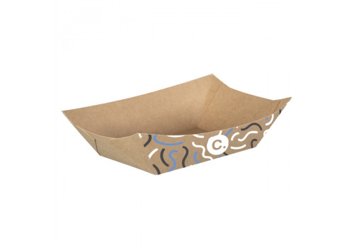 Barquette personnalisée en carton 1100 mL - Impression jusqu'à 4 couleurs