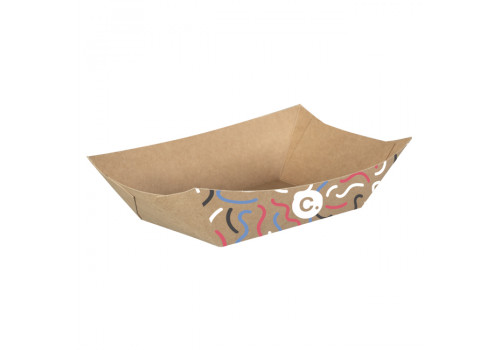 Barquette personnalisée en carton 1100 mL - Impression jusqu'à 4 couleurs