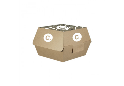 Boîte à hamburger personnalisée en carton - Impression jusqu'à 4 couleurs