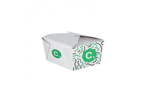 Boîte rectangulaire personnalisée en carton 880 mL - Impression jusqu'à 4 couleurs