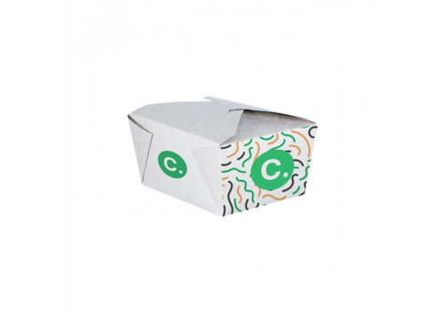 Boîte rectangulaire personnalisée en carton 880 mL - Impression jusqu'à 4 couleurs