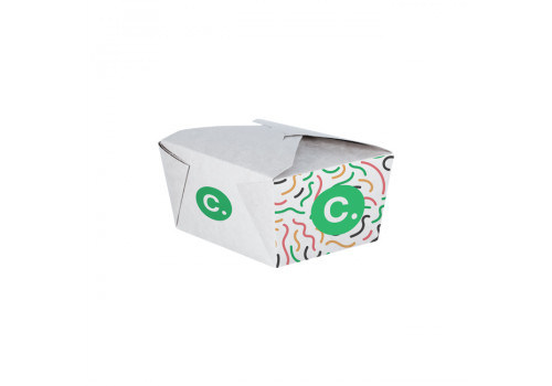 Boîte rectangulaire personnalisée en carton 880 mL - Impression jusqu'à 4 couleurs