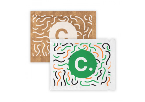 Rince-doigts personnalisé en sachet blanc kraft ou blanc avec logo