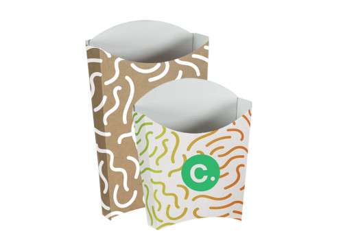 Étuis à frites personnalisé en carton Custo