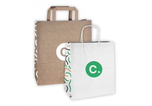 Sacs à poignées en papier personnalisés avec logo