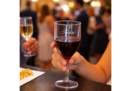 verre à vin en plastique personnalisé: adéline