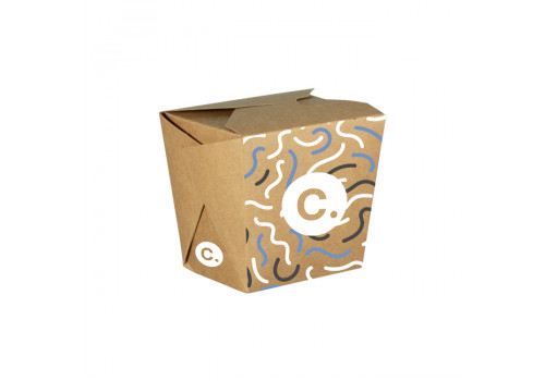 Pot à pâtes personnalisé en carton 16 Oz - Impression jusqu'à 4 couleurs