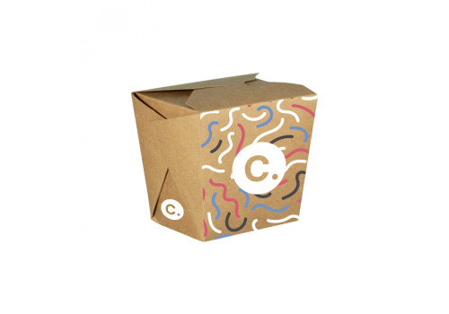 Pot à pâtes personnalisé en carton 16 Oz - Impression jusqu'à 4 couleurs