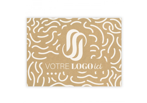 Sets de table en papier kraft écologique imprimé avec logo