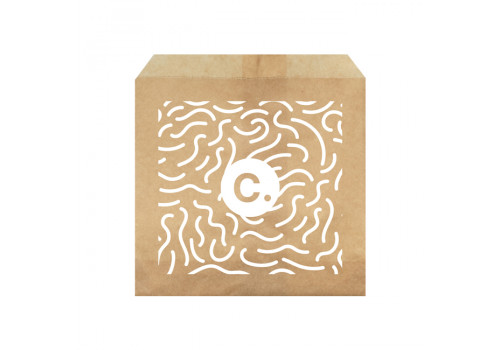 Sachet frites personnalisé en papier kraft - Impression jusqu'à 3 couleurs