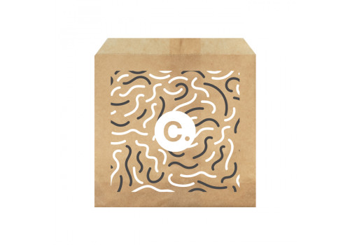 Sachet frites personnalisé en papier kraft - Impression jusqu'à 3 couleurs