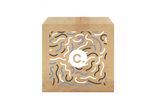 Sachet frites personnalisé en papier kraft - Impression jusqu'à 3 couleurs