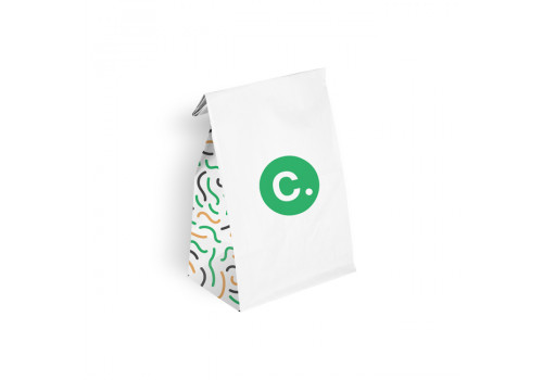 Sac blanc SOS avec logo personnalisé