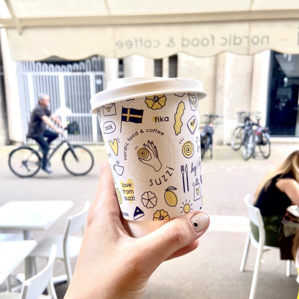 Gobelet en carton personnalisé avec couvercle en fibre Suzzi cafe