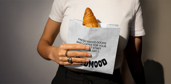 Sachet en papier pour croissant personnalisé Custo packaging