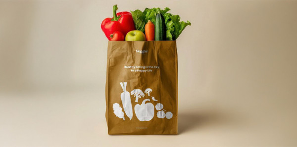 Sacs en papier personnalisé pour primeur Custo packaging