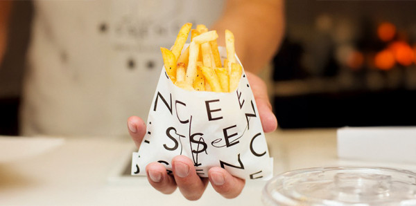 Sachet à frites personnalisé pour fast food Custo packaging